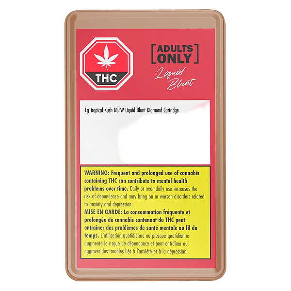 Adults Only - Tropical Kush Nsfw Liquid Blunt Diamond 510 Thread Cartridge