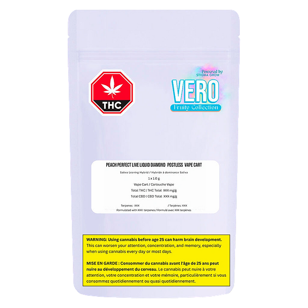 VERO - Peach Perfect Live Liquid Diamond Postless Vape Cart