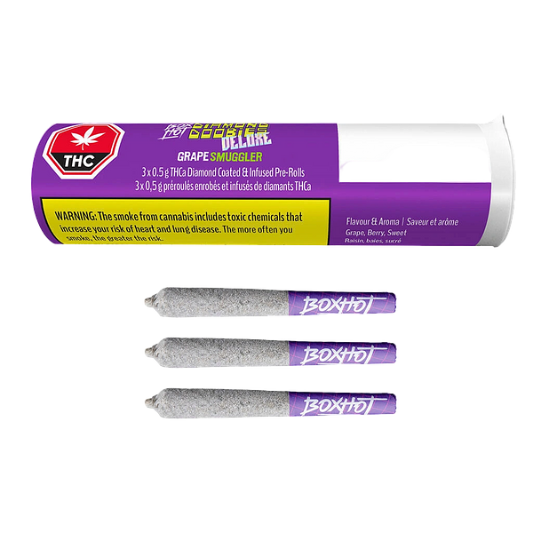 BOXHOT - Diamond Doobies Deluxe - Grape Smuggler Infused Pre Roll