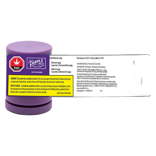 Purple Hills - Live Resin Badder – Red Velvet XL