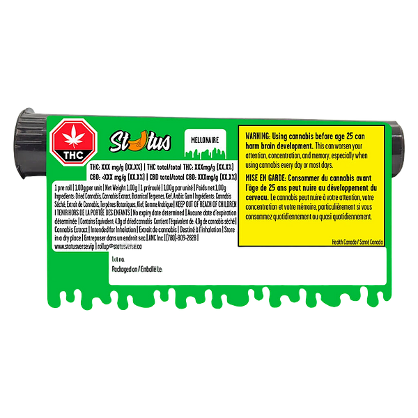 Status - Mellonaire Liquid Diamond Infused Kief Coated Blunt