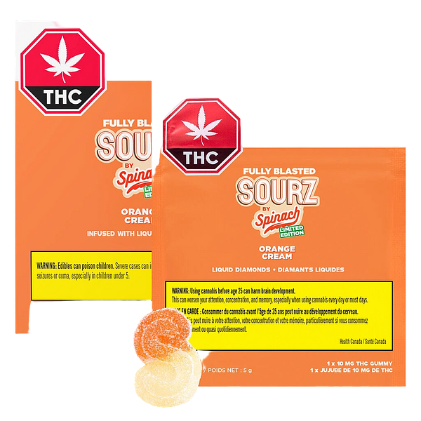 SOURZ by Spinach - Fully Blasted Orange Cream Gummies Limited Edition