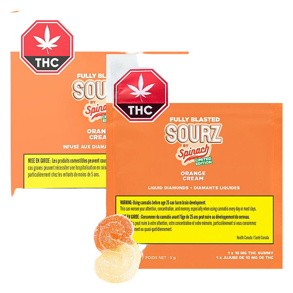 SOURZ by Spinach - Fully Blasted Orange Cream Gummies Limited Edition
