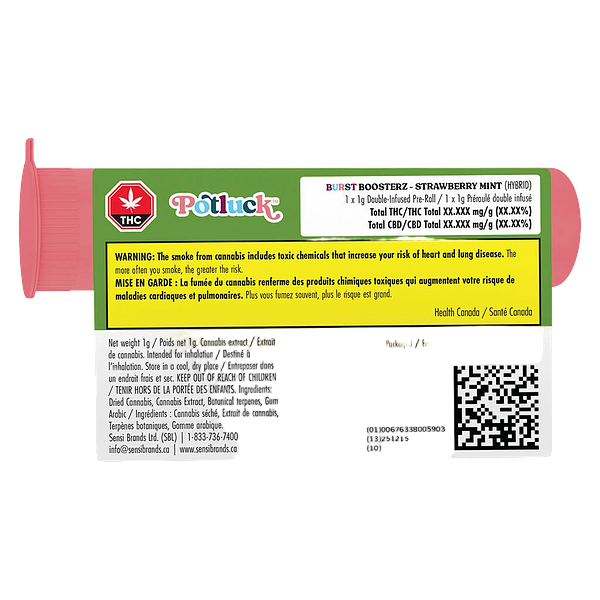 Potluck - Strawberry Mint Infused Pre Roll
