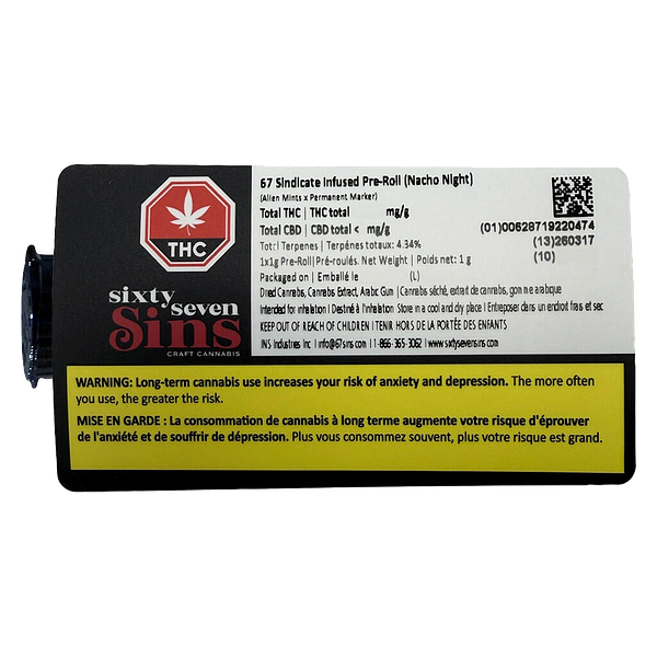 Sixty Seven Sins - 67 Sindicate Infused Pre Roll