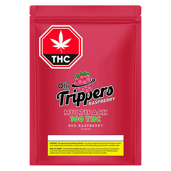 Olli Trippers - 100 Thc Multipack Red Raspberry Taffy