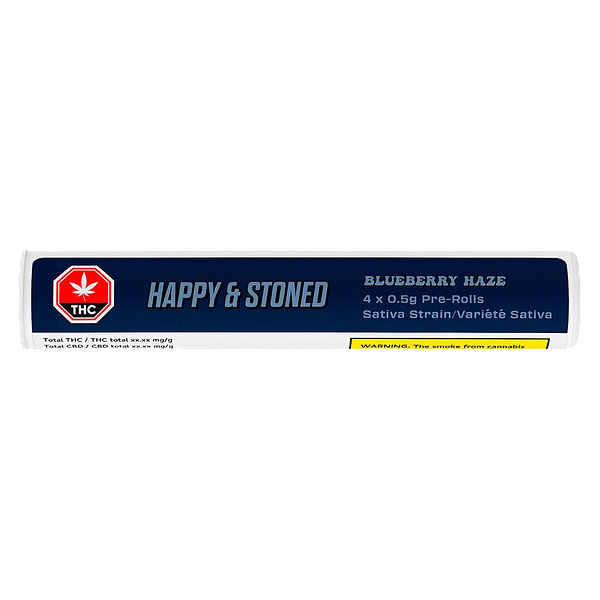 Happy & Stoned - Blueberry Haze Pre-Roll