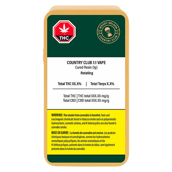 Woody Nelson Country Club - Rotating 1:1 510 Thread Cartridge