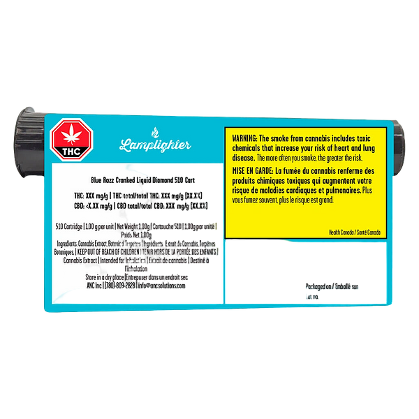 Lamplighter - Blue Razz Cranked Liquid Diamond 510 Thread Cartridge