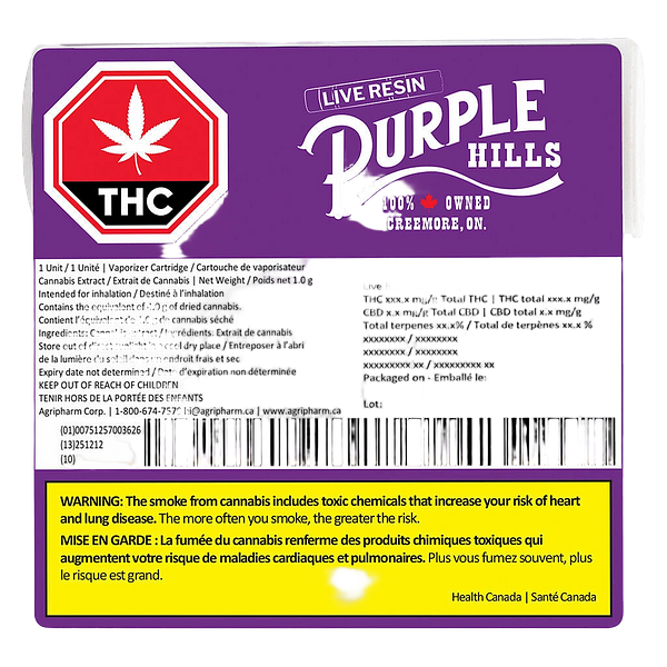 Purple Hills - Live Resin – Red Hot C. 510 Thread Cartridge