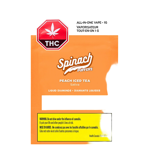 Spinach - Pufferz - Peach Iced Tea All-In-One Liquid Diamonds Vape