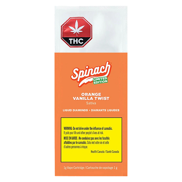 Spinach - Orange Vanilla Twist Liquid Diamonds 510 Thread Cartridge