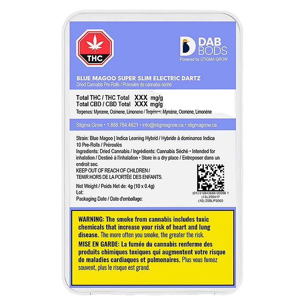 Dab Bods - Blue Magoo Super Slim Electric Dartz Pre Roll