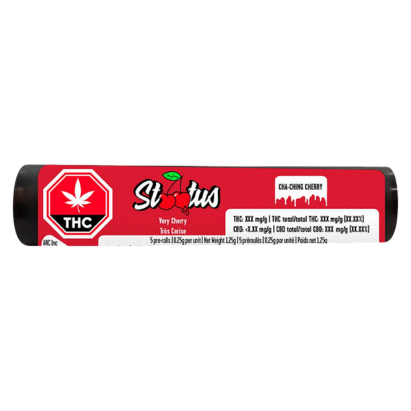 Status - Cha-Ching Cherry Liquid Diamond Infused Kief Coated Pre Roll