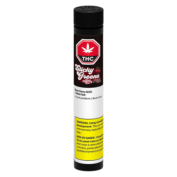 Sticky Greens - Black Cherry Glto + Velvet Noir Infused Blunt Combo Pack