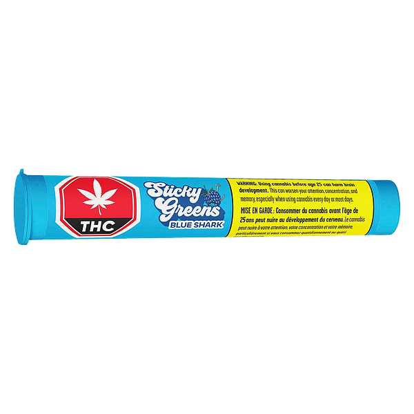 Sticky Greens - Diamond Coated Infused Pre Roll – Blue Shark