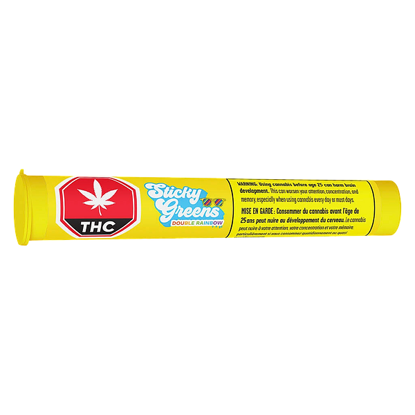 Sticky Greens - Diamond Coated Infused Pre Roll – Double Rainbow