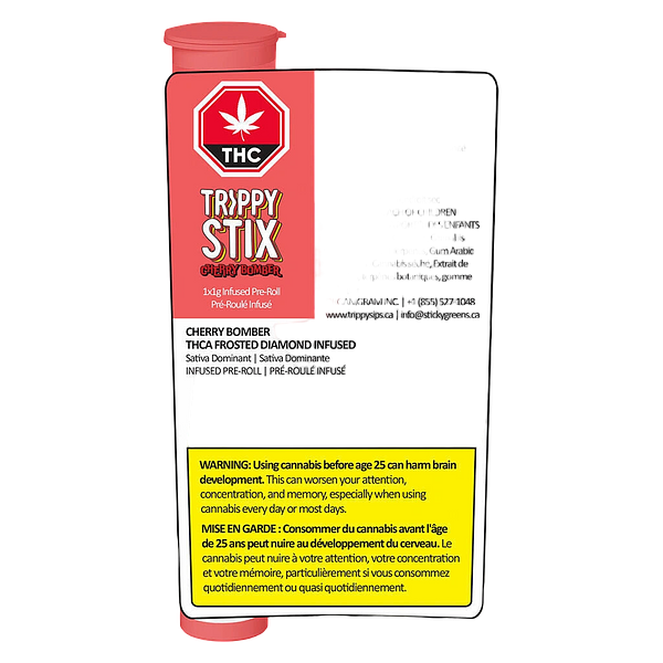 Trippy Sips - Trippy Stix Double Diamond Pre Roll - Cherry Bomber