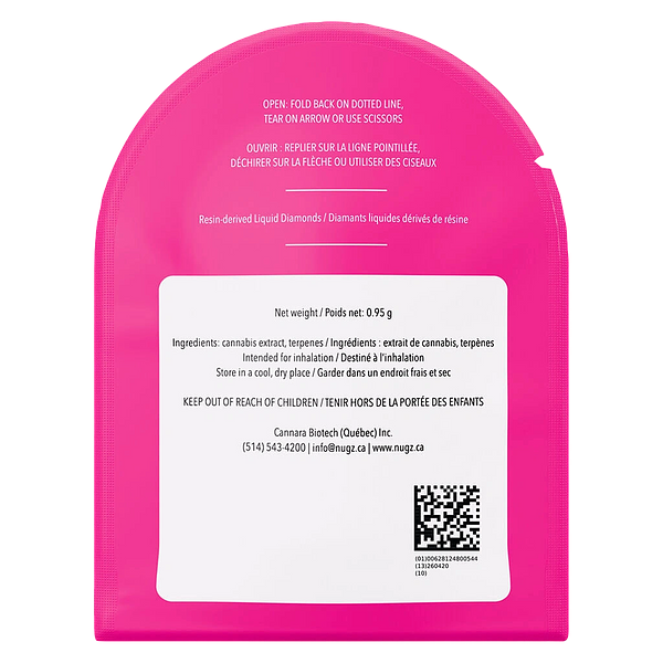 Nugz - Flavour Bomb Watermelon Wave Liquid Diamond 510 Thread Cartridge
