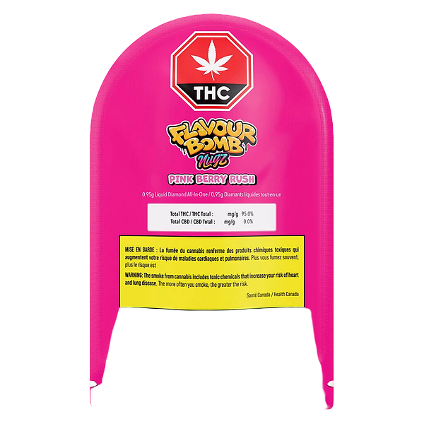 Nugz - Flavour Bomb Pink Berry Rush Liquid Diamonds AIO