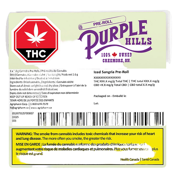Purple Hills - Iced Sangria Pre Roll