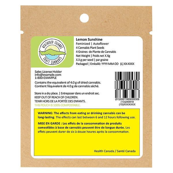 Weathered Islands Craft Cannabis - Lemon Sunshine Autoflower Feminized Seeds