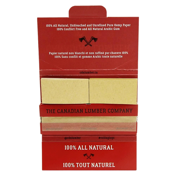 Canadian Lumber - Woods Unbleached Pure Wood Rolling Papers With Tips