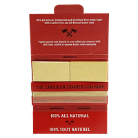 Canadian Lumber - Woods Unbleached Pure Wood Rolling Papers With Tips