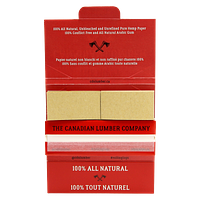 Canadian Lumber - Hippy Unbleached Hemp & Flax Rolling Papers With Tips