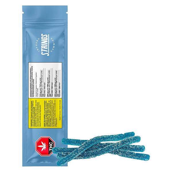 Strings - Sour Blue Berries Live Rosin Gummy Strings THC:CBN image 4