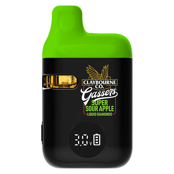 Claybourne - Gassers Super Sour Apple Liquid Diamonds AIO