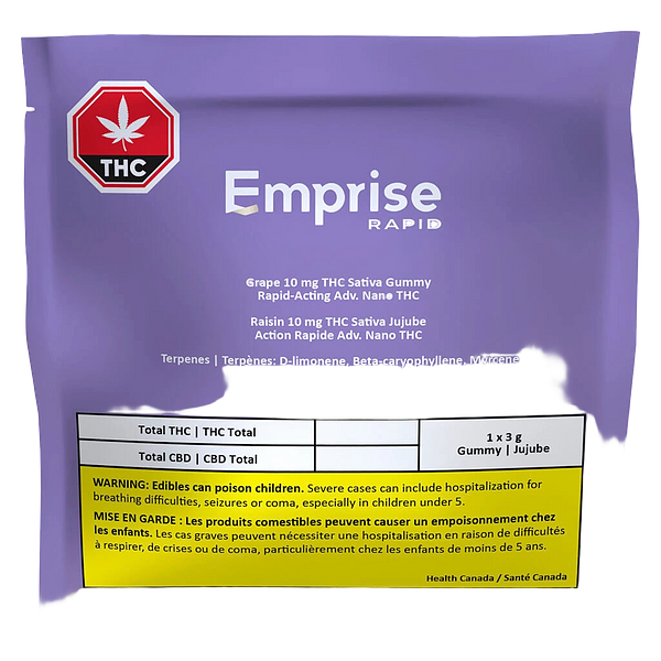 Emprise Rapid - Grape 10 THC Sativa Gummy