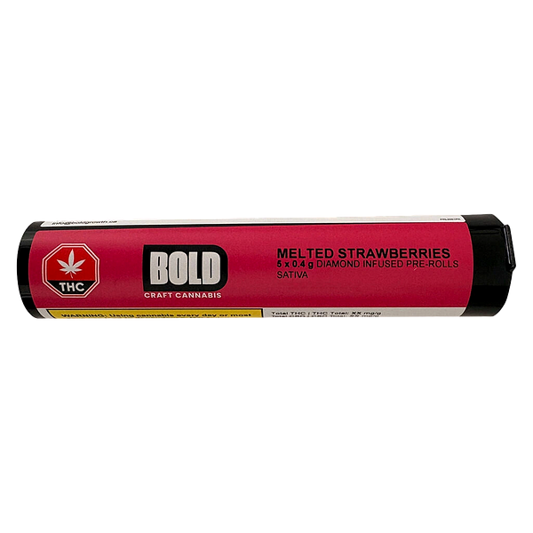 BOLD - Melted Strawberries Diamond Infused Pre Roll