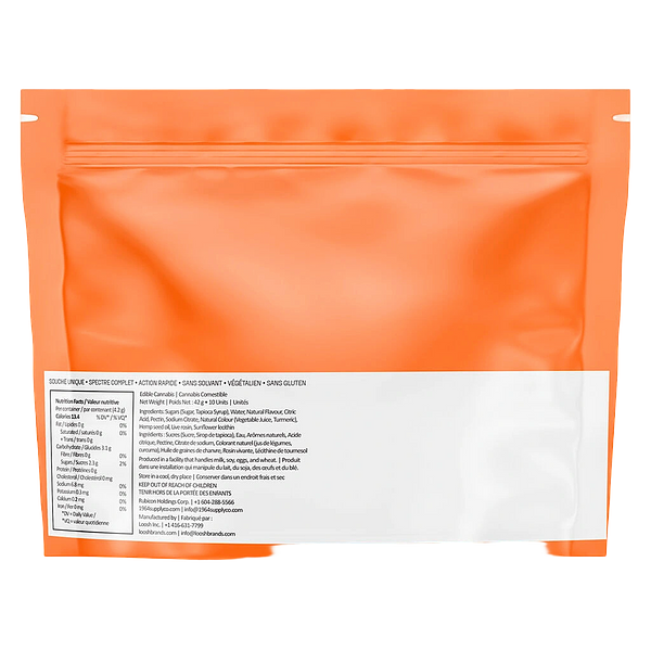 1964 - Fzy Peach Thc:Cbg Live Rosin Gummies