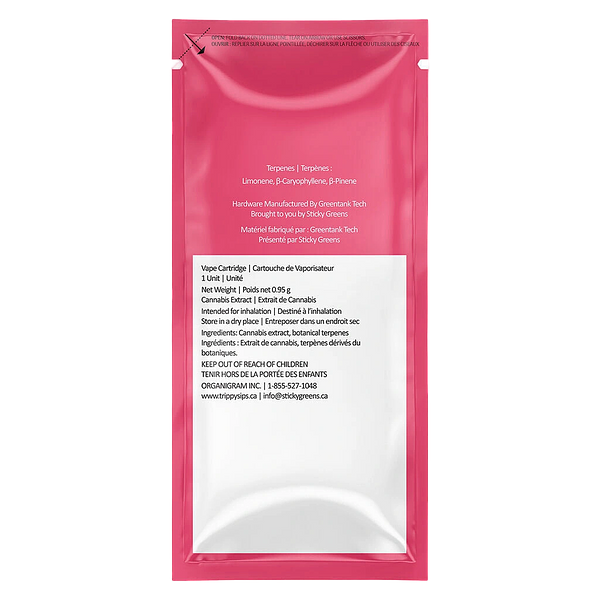 Trippy Sips - Watermelon Drip Liquid Diamond Prefille 510 thread cartridge