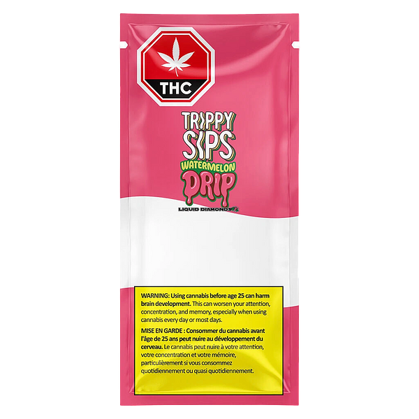 Trippy Sips - Watermelon Drip Liquid Diamond Prefille 510 thread cartridge