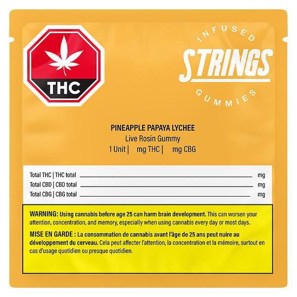 Strings - Pineapple Papaya Lychee Live Rosin Gummy