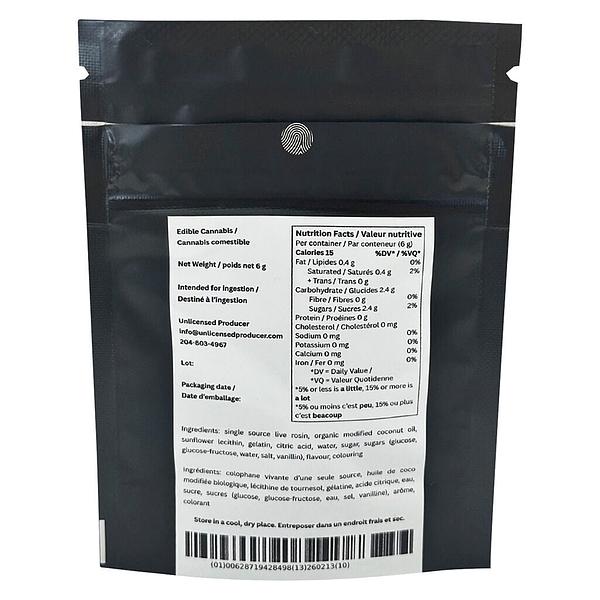 Unlicensed Producer - Single Source Live Rosin Fruit Gummies