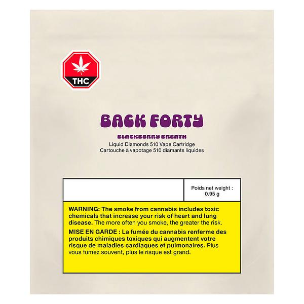 Back Forty - Blackberry Breath Liquid Diamonds 510 Thread Cartridge