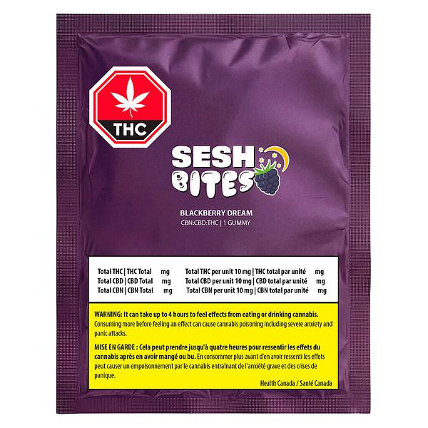Sesh Bites - Blackberry Dream 1:1:1 (CBN:CBD:THC)