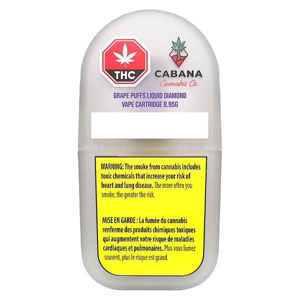 Cabana Cannabis Co. - Grape Puffs Liquid Diamond Vape 510 Thread Cartridge