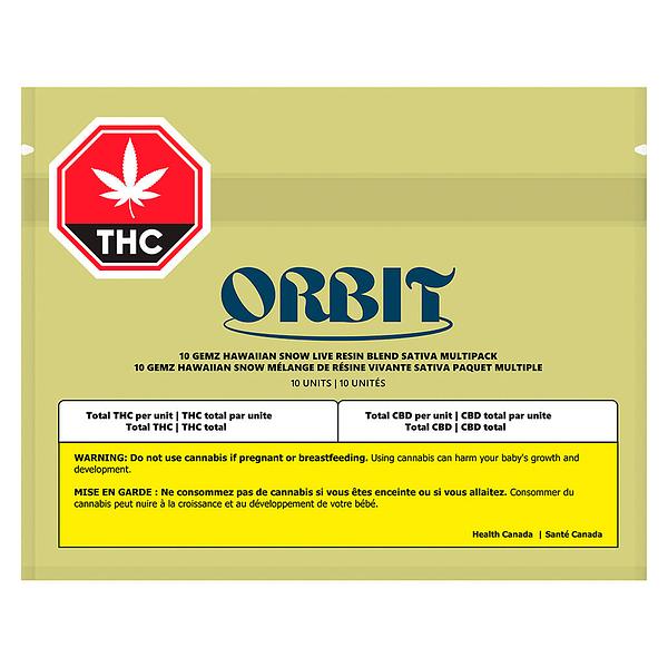 Orbit - Gemz Hawaiian Snow Live Resin Blend Sativa Multipack