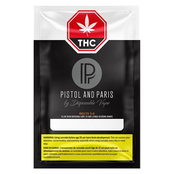 Pistol and Paris - Belts 3.0 Live Resin Disposable Vape AIO