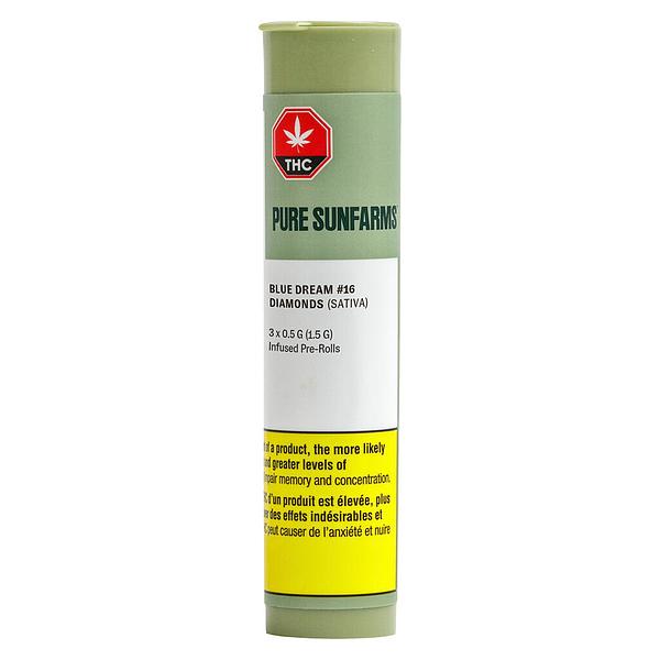 Pure Sunfarms - Blue Dream #16 Diamond Infused Pre Roll
