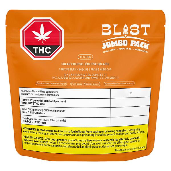 BLAST - Jumbo Pack - Solar Eclipse Live Rosin 1:1 CBG:THC