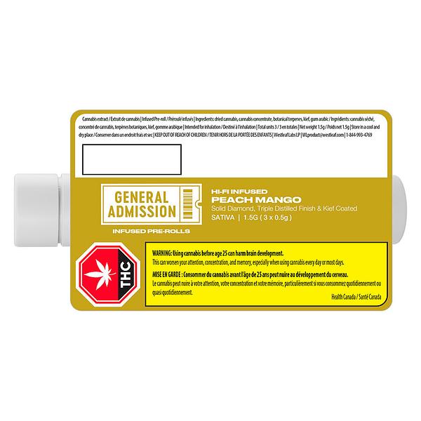 General Admission - Peach Mango Hi-Fi Infused Pre-Roll