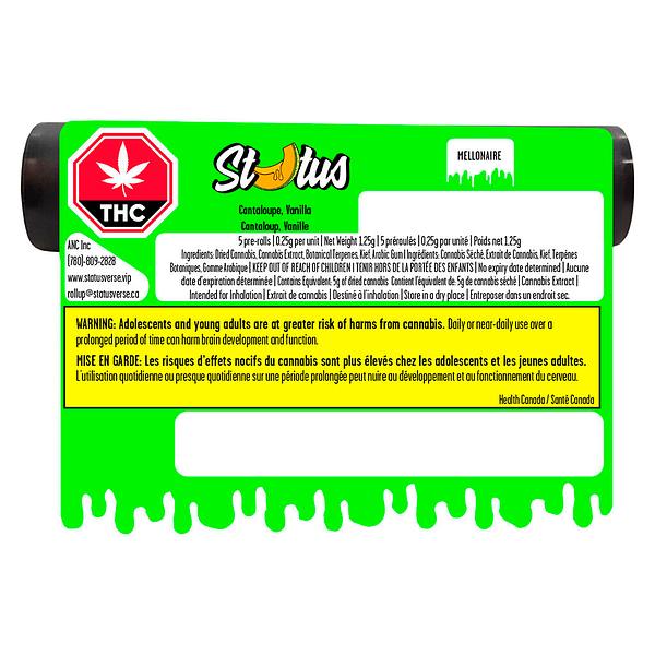 Status - Mellonaire Liquid Diamond Infused Kief Coated Pre Roll image 3