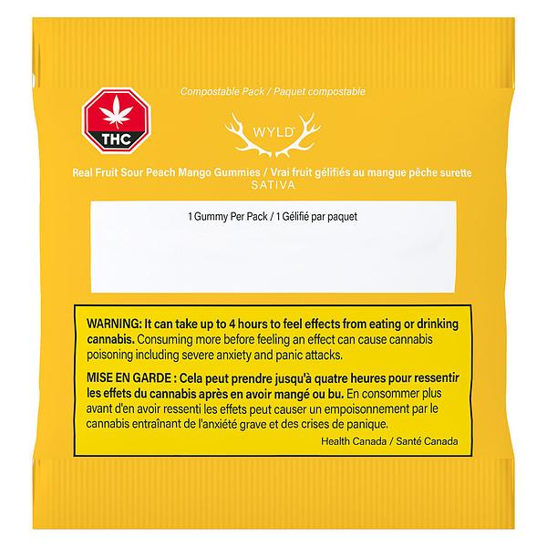 Wyld - Real Fruit Sour Peach Mango THC:CBG Gummies Multipack