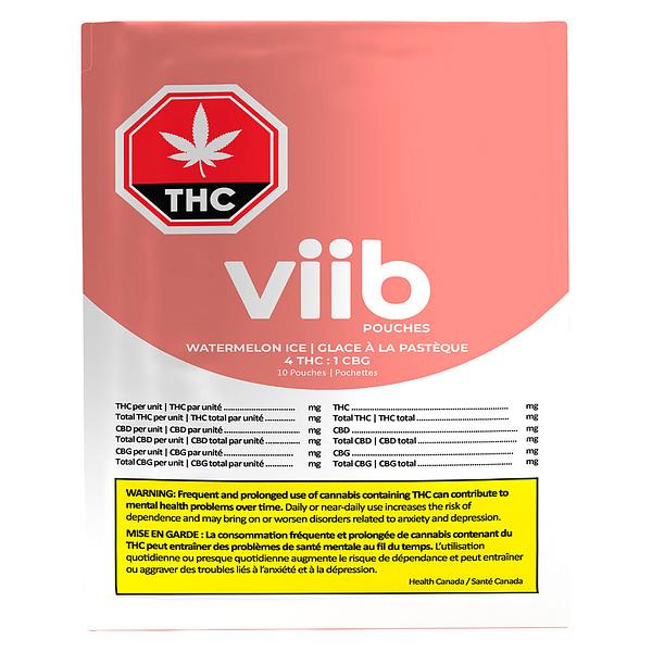 Viib - Watermelon Ice 4:1 THC:CBG Oral Pouches