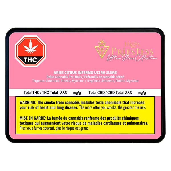 High Priestess - Aries Citrus Inferno Ultra Slims Pre Roll